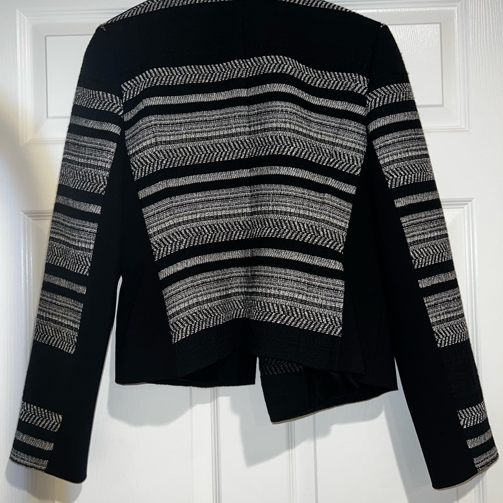 NWT Classiques Entier Women’s Sz L Black White Coat Jacket Blazer Long Sleeve - Picture 9 of 10